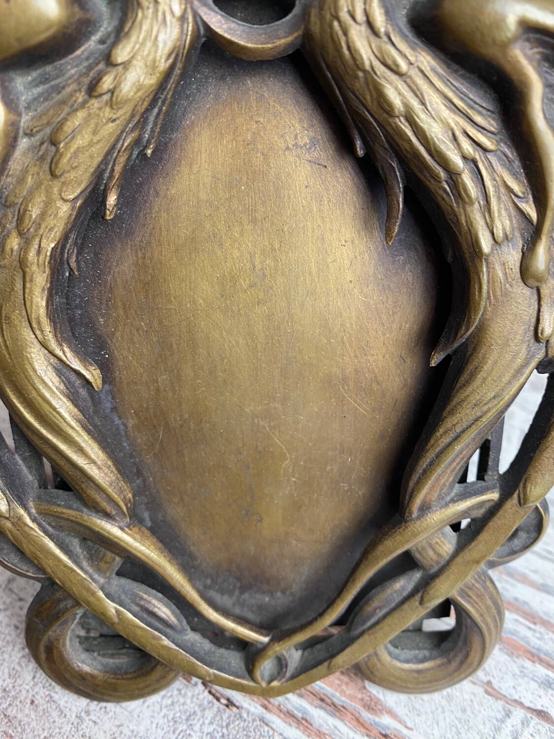Cadre photo en bronze art nouveau