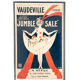 Affiche originale, encadrée, vintage, art mural, affiche du Vaudeville Theatre de Londres pour le spectacle "Jumble Sale"