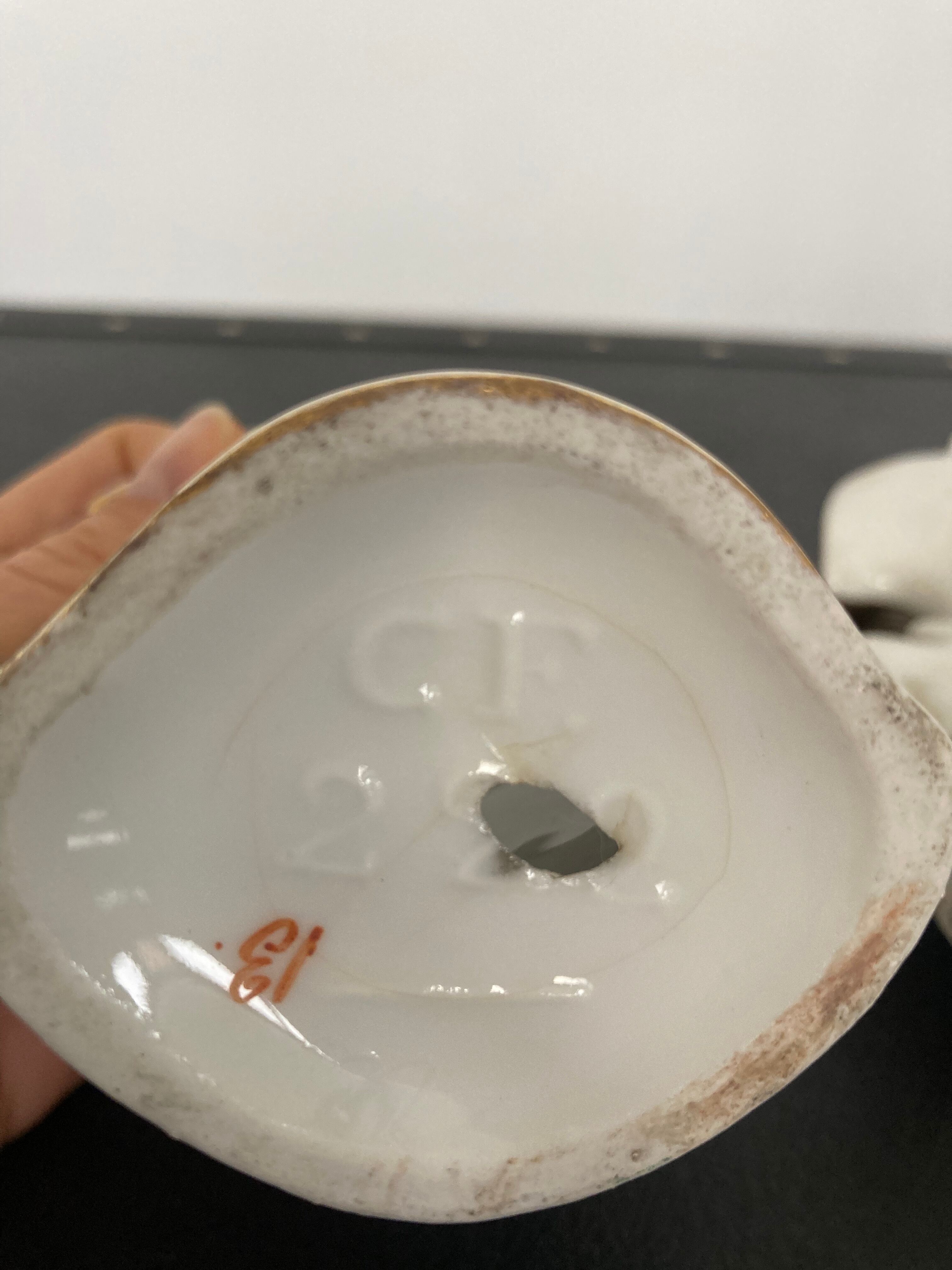 Pair of porcelain wedding vases XIXth