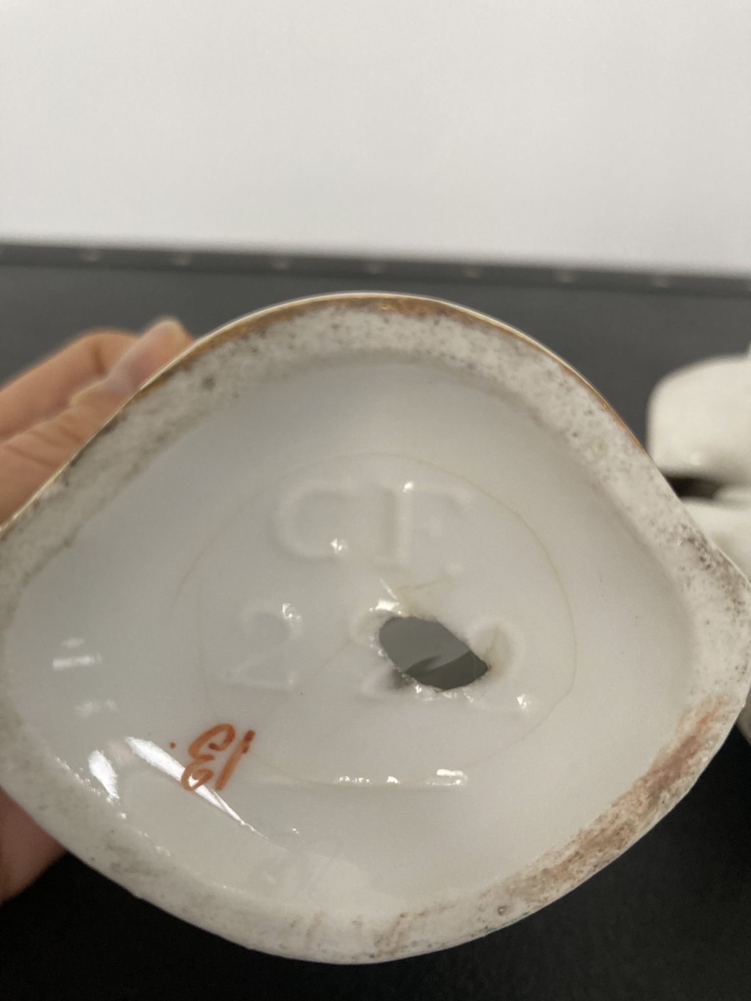 Pair of porcelain wedding vases XIXth