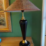 Large cobalt blue ceramic lamp stand