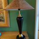 Pied de lampe en céramique bleu cobalt