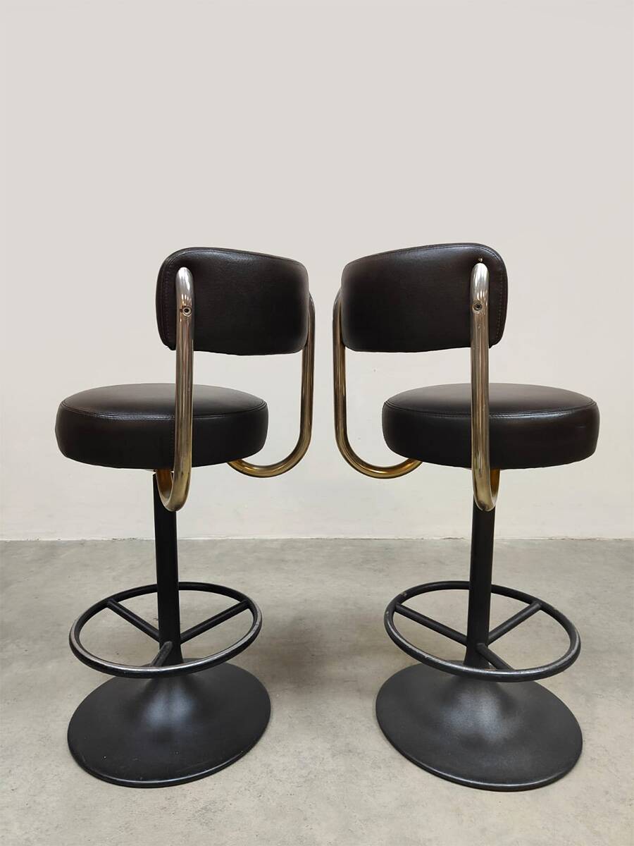 Swedish vintage design bar stools Borje Johanson