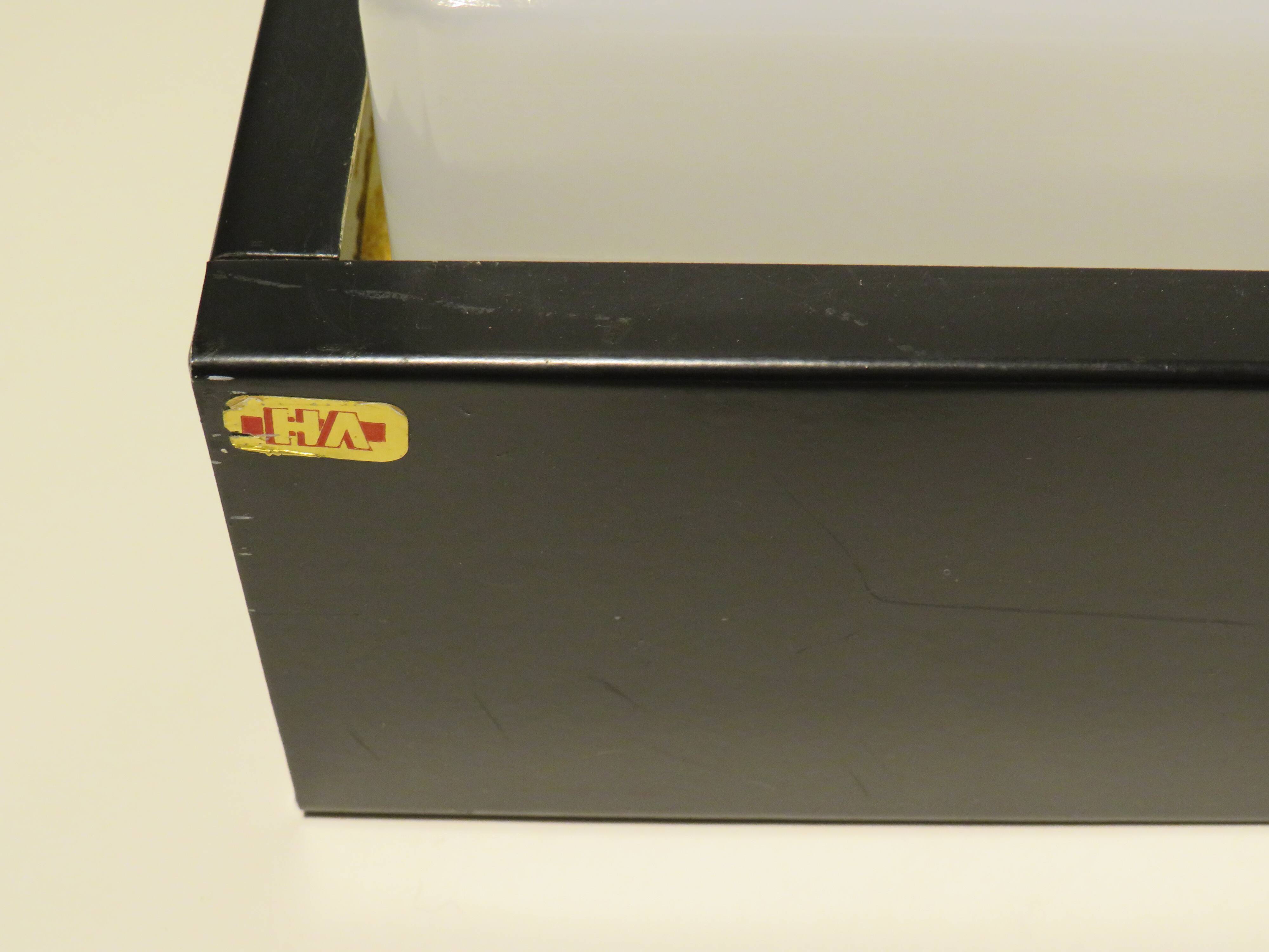 Ceiling lamp or rectangular wall lamp of Van Haute Belgique 1960s