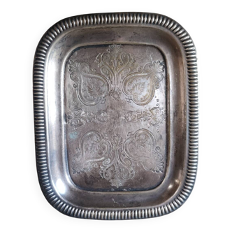 Beautiful Boulenger silver metal serving tray