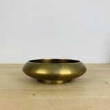 Vintage round gold-plated brass pocket tray