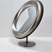 Round Anodized Brass Vanity Mirror Attr. to Sergio Mazza, Italy