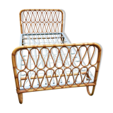 Bed rattan circa 1960