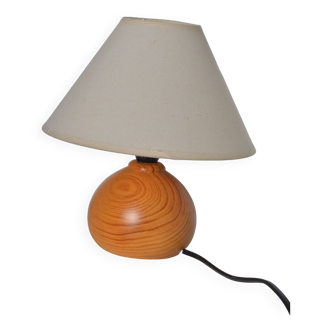 Wooden bedside lamp
