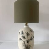 Mid-Century Modern Floral Ceramic Table Lamp
