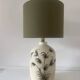 Mid-Century Modern Floral Ceramic Table Lamp