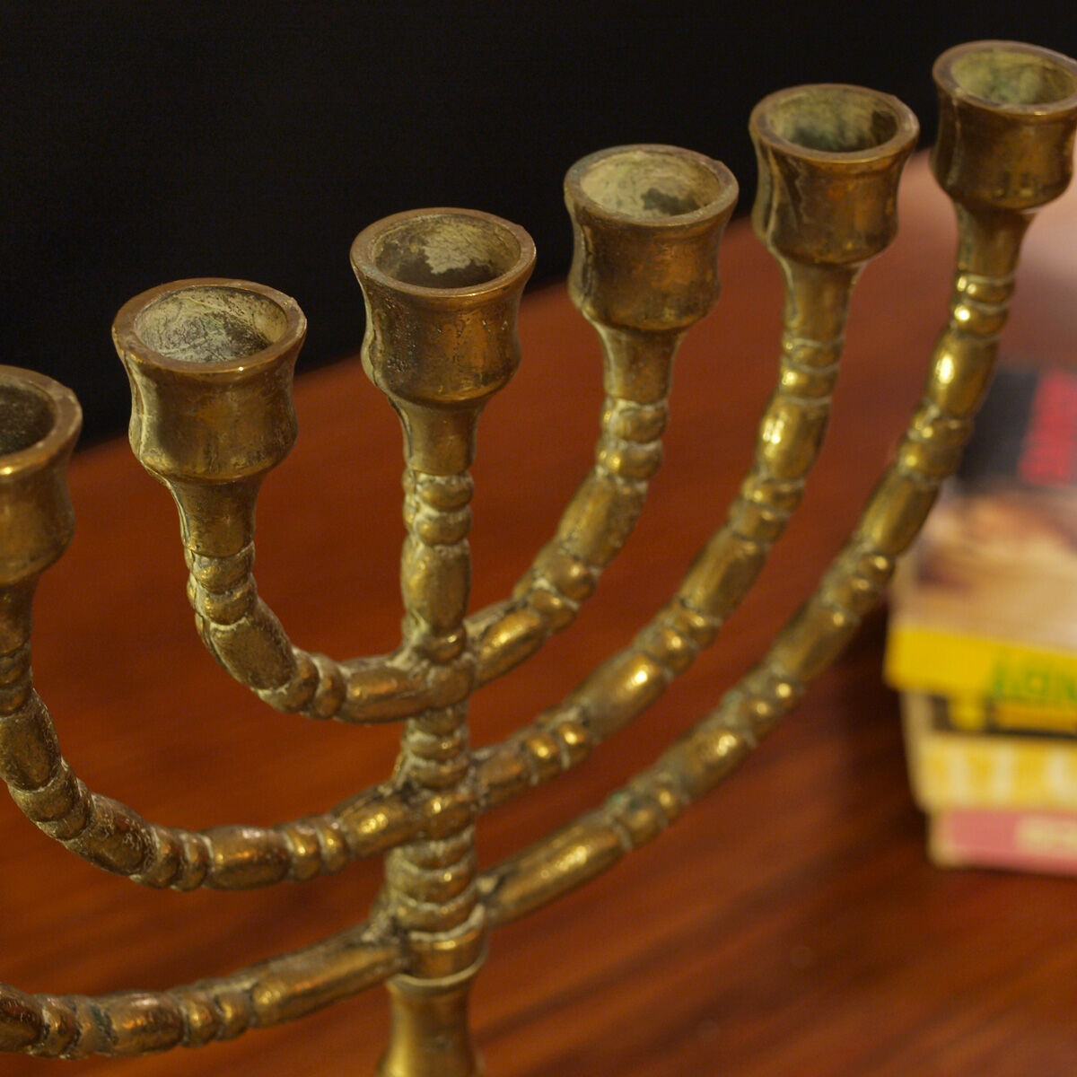 Ancient Menorah, 7-pointed bronze candlestick