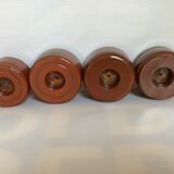 Four ceramic candlesticks AVV VVK Yser Tower Dixmude