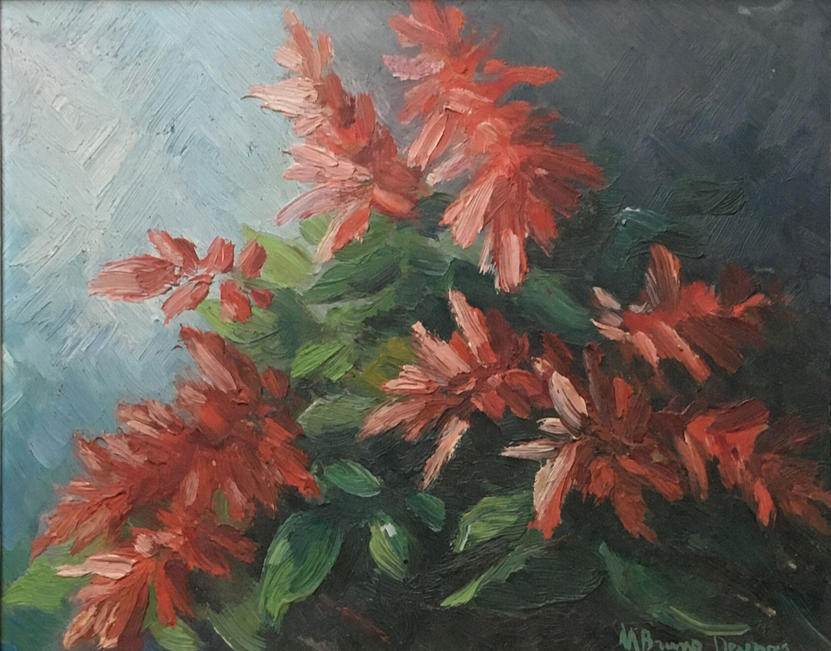 Table "Wild Flowers" HSC signed with frame, circa 1930