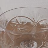 4 Champagne glasses in cut bohemian crystal Claudia