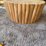Table basse en rondins de bois