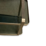 Design service 1960s brushed steel and glass