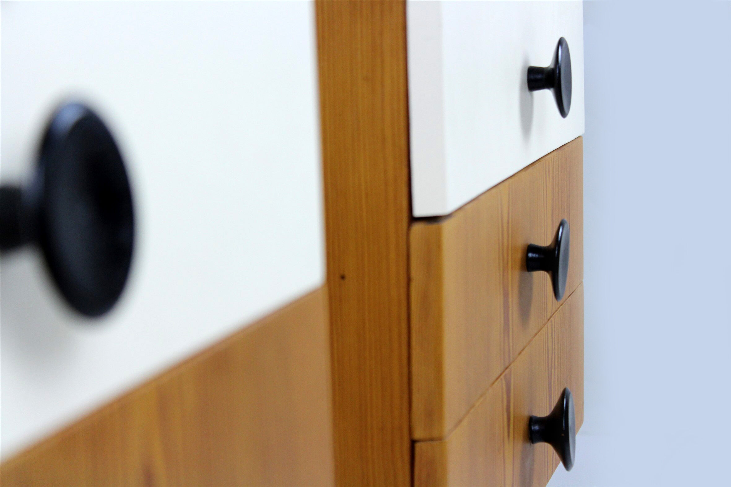 Mid-Century Nightstands with Black Glass Tops from UP Zavody, 1960s, Set of 2