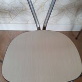 Set of 4 chairs in two-tone formica