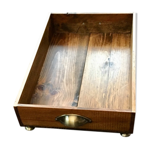 Plateau en bois antiquaire