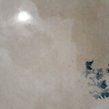 Plat à décor de frise bleu diam 28 cm