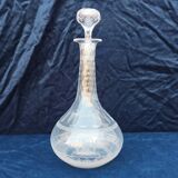 Carafe en cristal baccarat monogramme XIXème