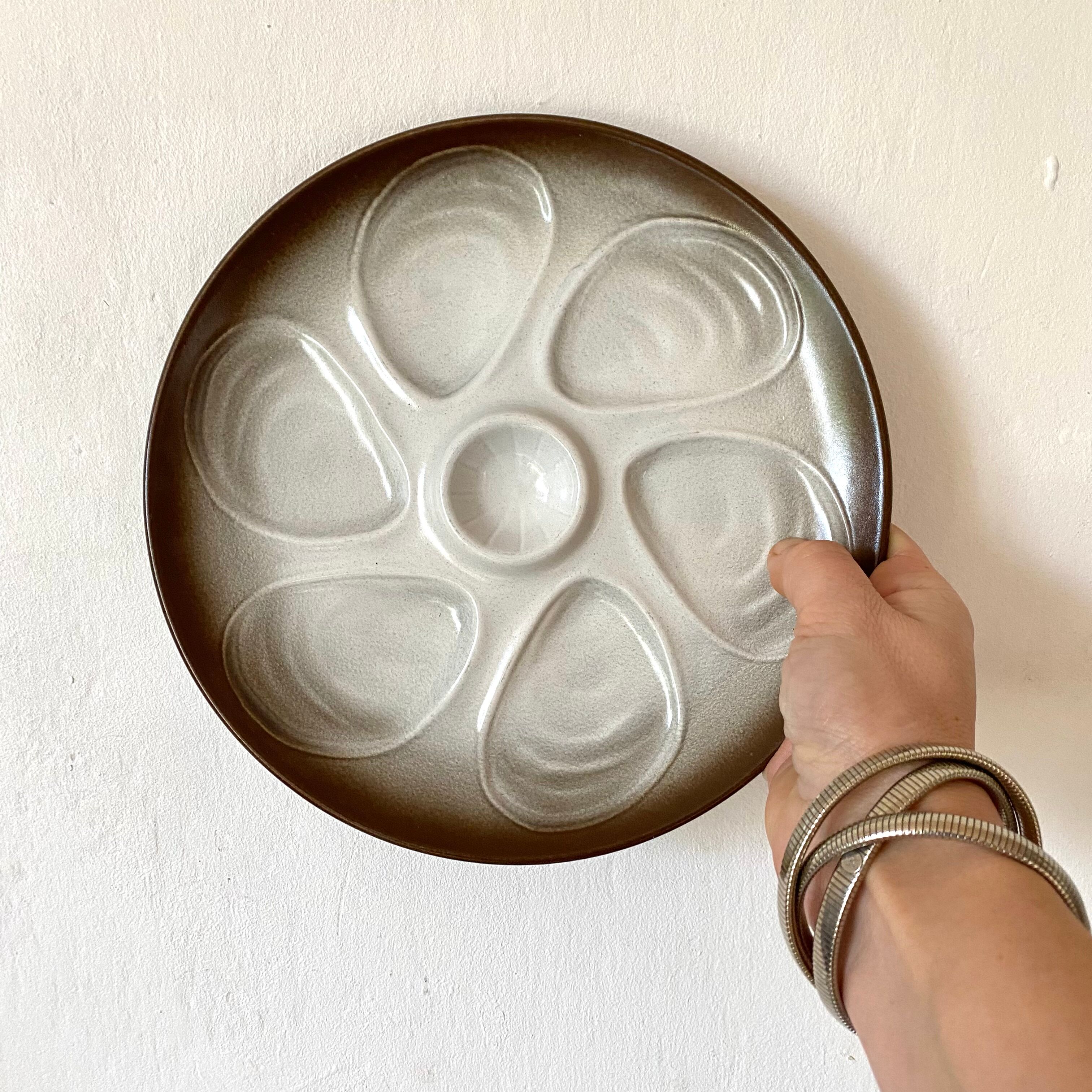 Vintage oyster plates from Salins France