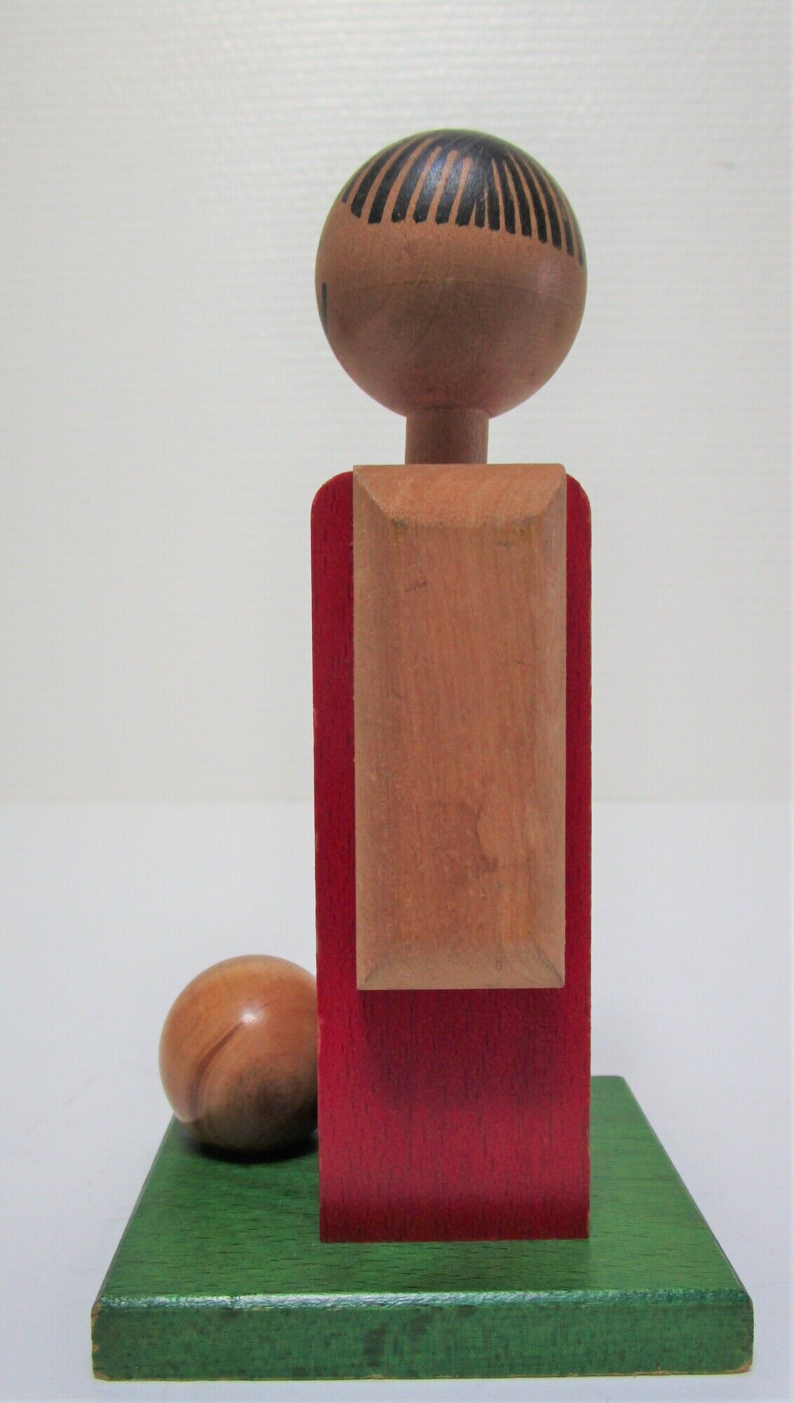 wooden toy footballer design P. Schweizer for Naef Switzerland