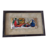 Enameled painting by the artist Tugomir Huberger, master enameler Jean Bétourné, Limoges