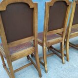 Set de 4 chaises style Louis XVI cuir