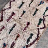 Tapis Berbère  blanc, Cream  Azilal - 223 x 100 cm