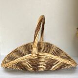 Two-tone wicker basket