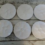 6 oyster plates 30123 porcelain white cnp france