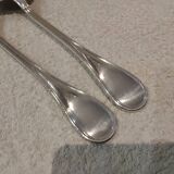 Silver-plated metal stew fork and spoon, Christofle silversmith, Albi
