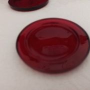 Dessous de bouteille, verre en verre bordeaux