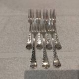 7 forks 800 silver Swiss goldsmith Jezler model Muguet