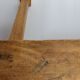 Portemanteau mural vintage en bois massif, deux patères, 35 cm