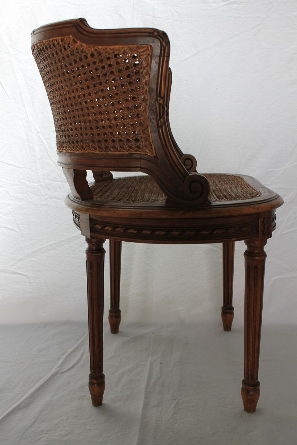 Louis XVI-style canne chair from the late 19th century