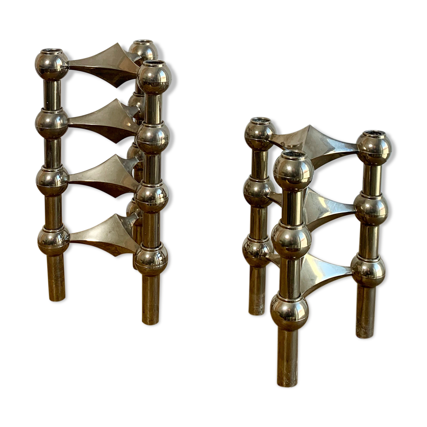 Candleholders by Fritz Nagel for BMF, 1960s, set of 7
