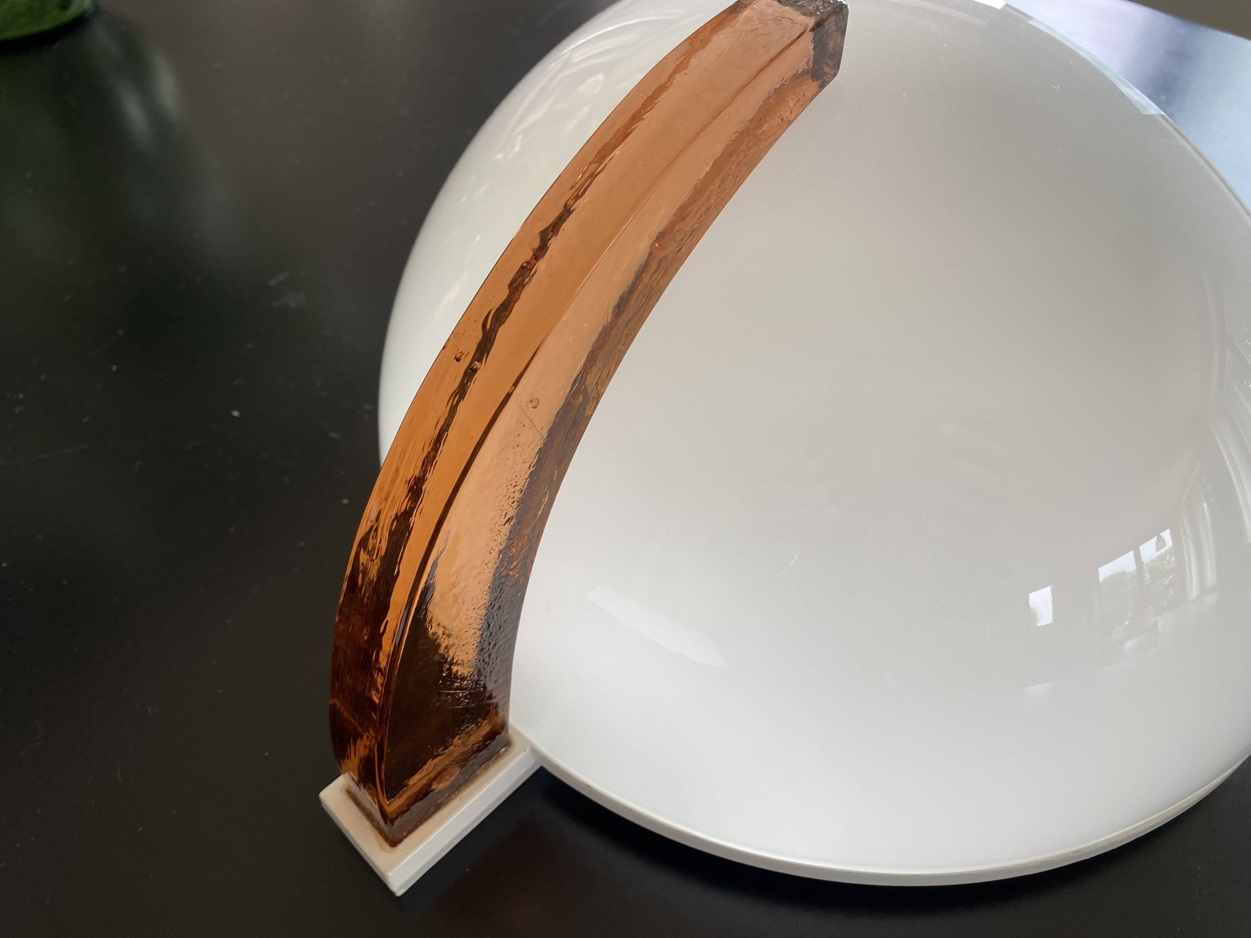2 Murano wall sconces designed by Ludovico Diaz de Santillana, Italian blown glass.