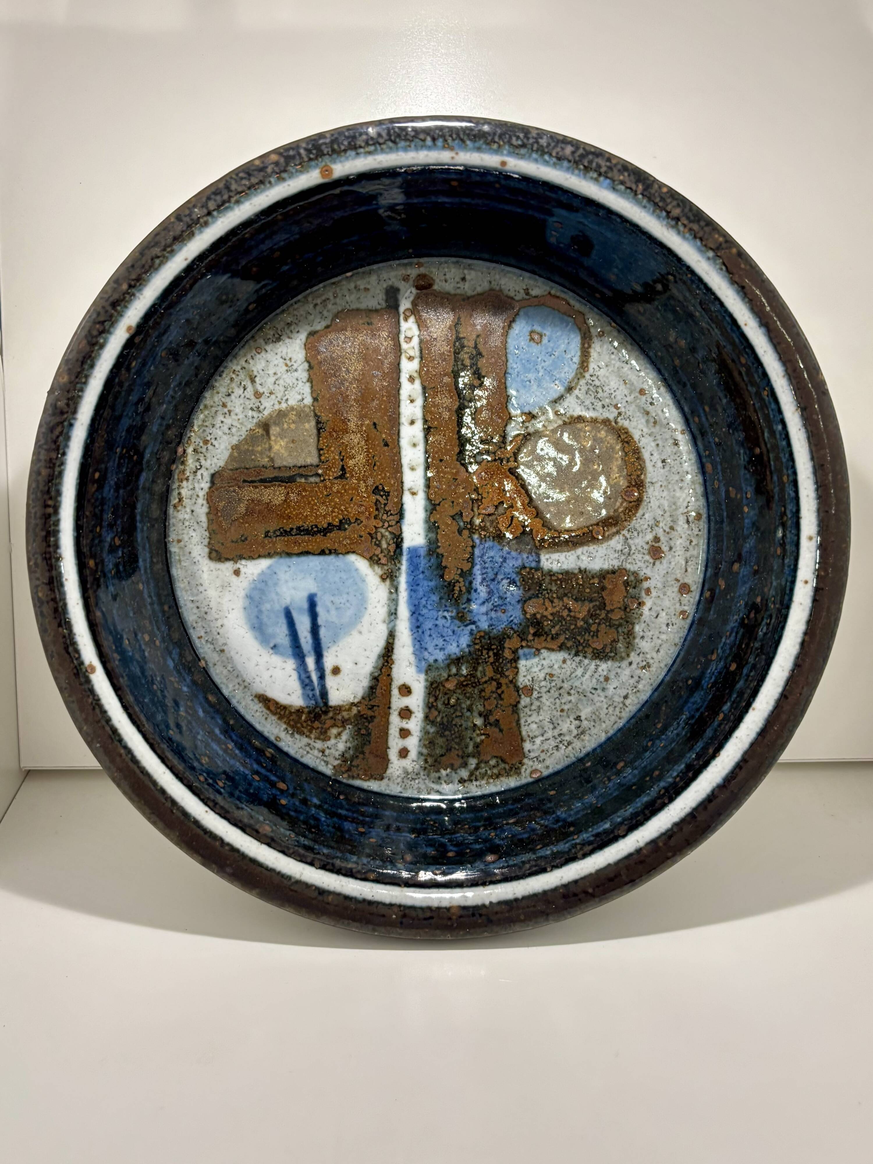 Bol / Plat Céramique d'art - Drejargruppen, Rörstrand, Suède, 1976