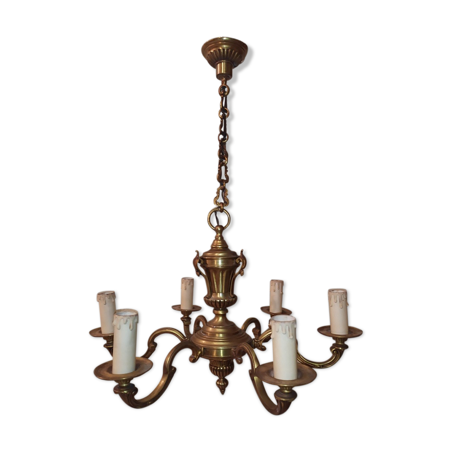 Golden brass luster 6 branches