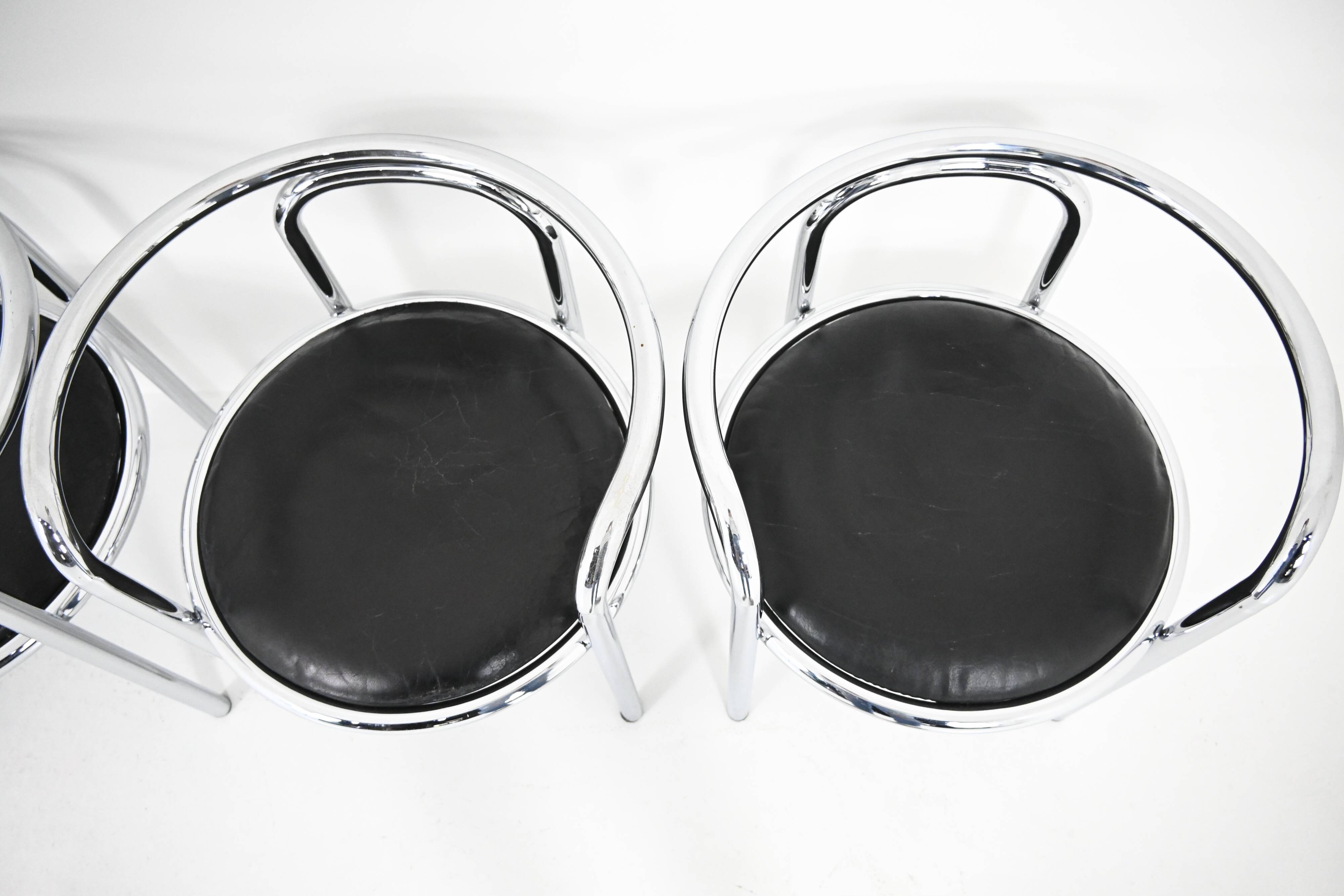 4 “Locus Solus” Chairs by Gae Aulenti for Poltronova, 1960s