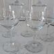 Set of 7 wine glasses engraved 50s