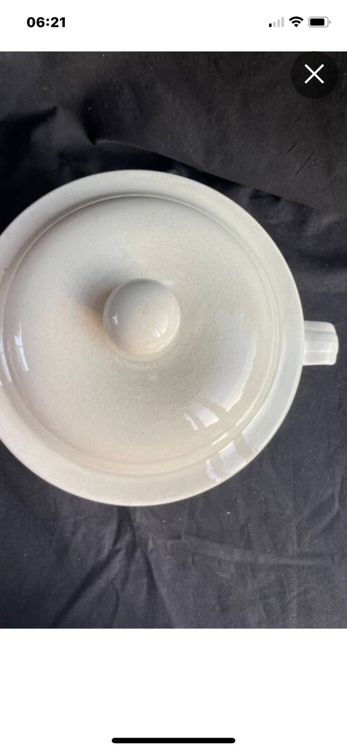 Sarreguemines thistle soup tureen