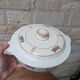 Soup tureen with lid in Salins ironstone model Nénuphar 25.5cm