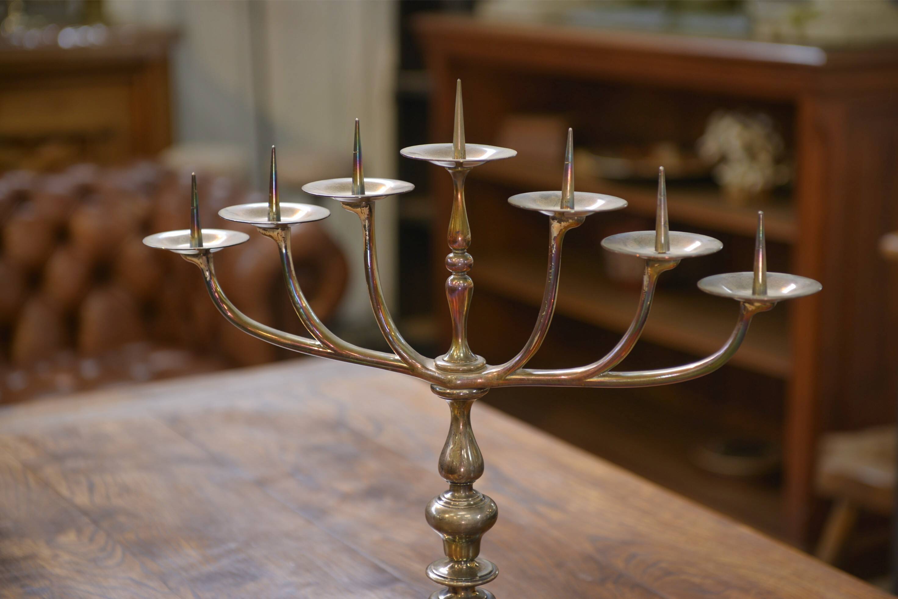 Pair of brass and copper candlesticks 1950s