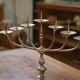 Pair of brass and copper candlesticks 1950s
