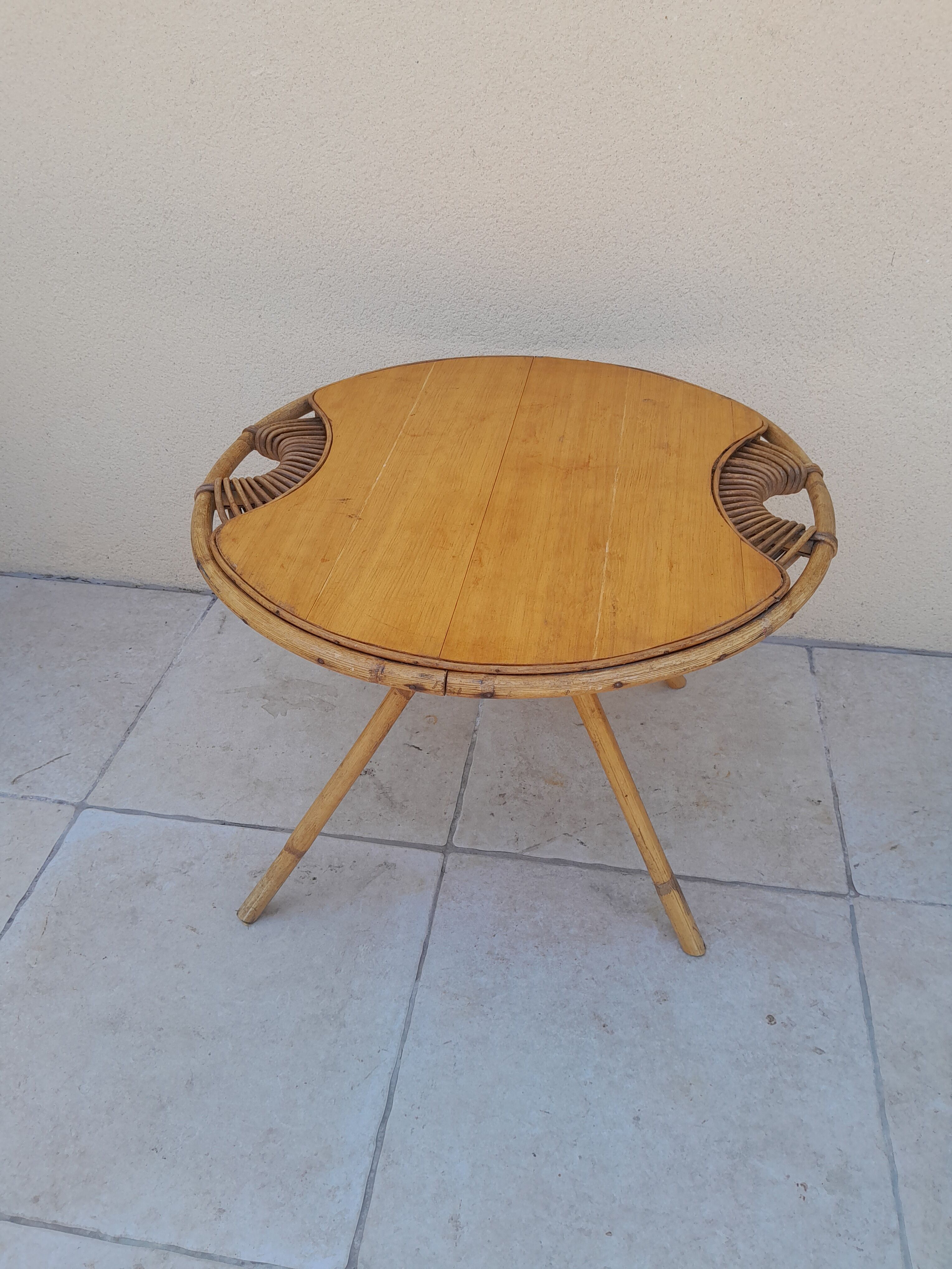 Vintage rattan coffee table