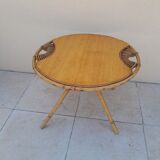 Vintage rattan coffee table